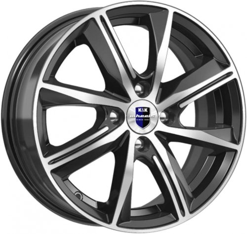 Диски K&K Арнар 7x16 5x114,3 ET40 dia 66,1 алмаз черный - 1