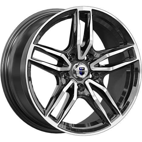 Диски K&K Бартон 8x17 5x120 ET43 dia 72,6 алмаз черный - 1