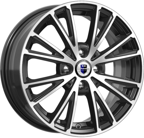 Диски K&K Меандр 6x15 4x100 ET40 dia 60,1 алмаз черный Россия - 1