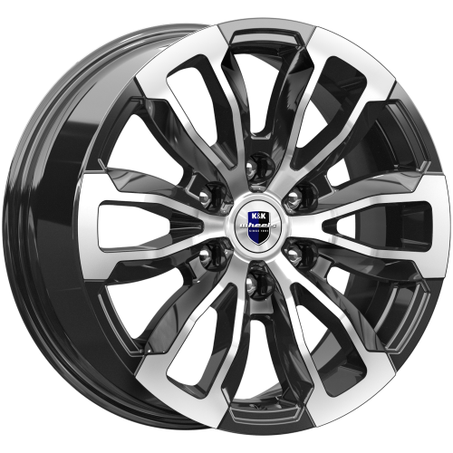 Диски K&K Меконг 7,5x18 6x139,7 ET38 dia 67,1 алмаз черный Россия - 1