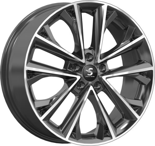 Диски Premium Replica Wheels КР012 7x18 5x108 ET36 dia 65,1 diamond black gris - 1