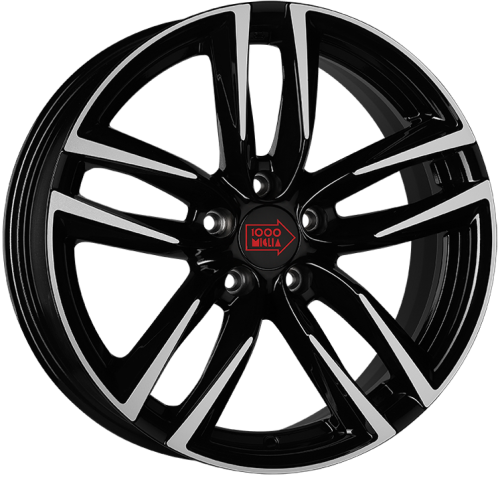 Диски 1000 Miglia MM1011 8x18 5x112 ET40 dia 66,6 gloss black polished - 1