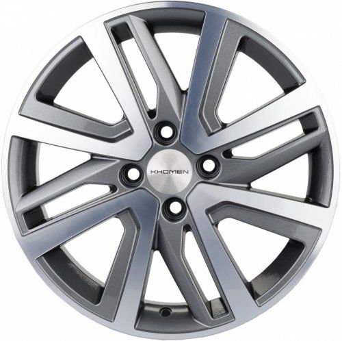 Диски Khomen Wheels KHW1609 (Rio II/Solaris II) 6x16 4x100 ET46 dia 54,1 gray-FP Россия - 1