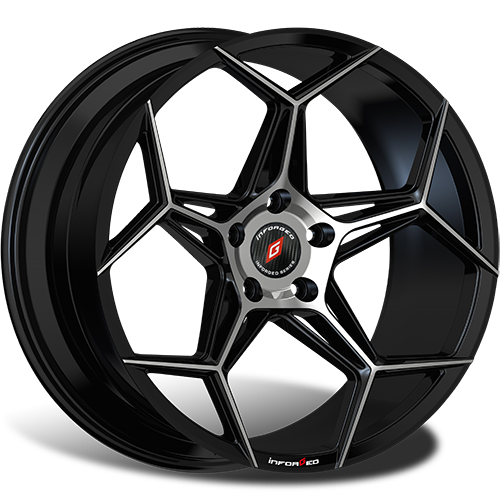 Диски Inforged IFG40 9,5x19 5x112 ET42 dia 66,6 black machined - 1