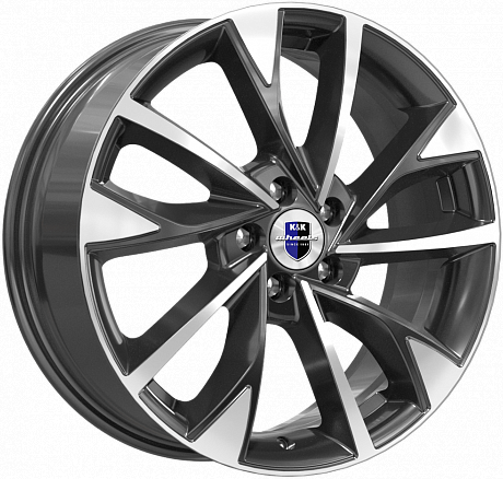Диски K&K Роквуд 7x17 5x108 ET45 dia 63,35 алмаз черный Россия - 1