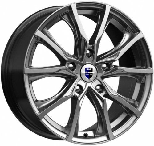Диски K&K Твист 7,5x17 5x112 ET37 dia 66,6 дарк платинум Россия - 1