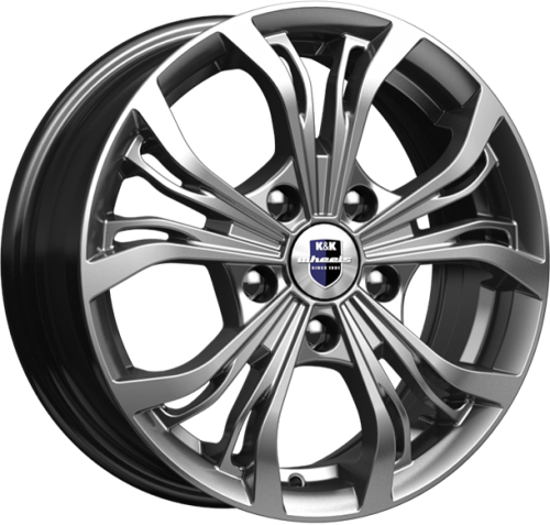 Диски K&K Аламида 7x17 5x114,3 ET35 dia 67,1 дарк платинум Россия - 1