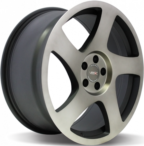 Диски Vissol V-006 8,5x18 5x120 ET45 dia 72,6 black machined with dark tint - 1