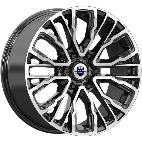 Диски K&K Кортес 8,5x19 6x139,7 ET24 dia 77,9 алмаз черный - 1