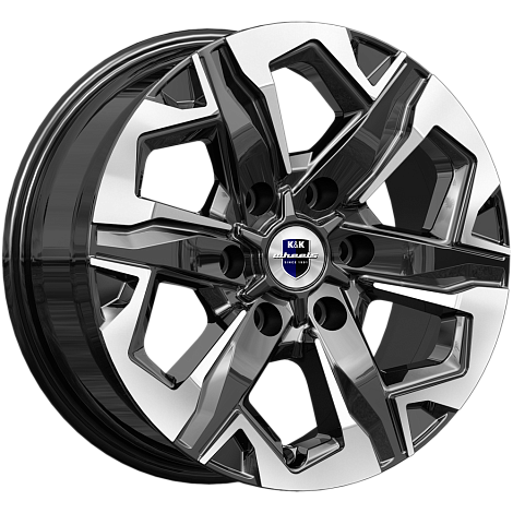 Диски K&K Тейт 7,5x17 6x139,7 ET38 dia 67,1 алмаз черный - 1