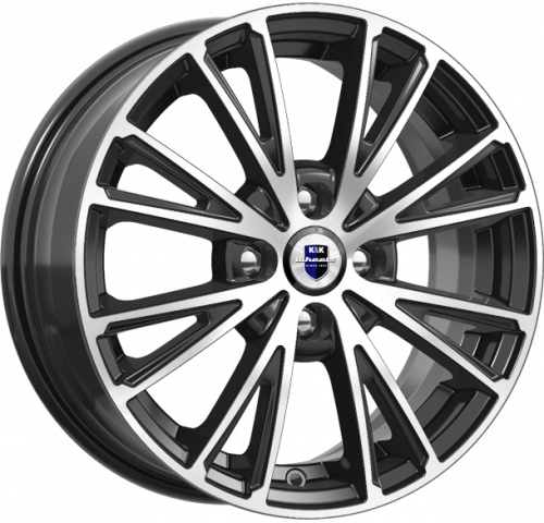 Диски K&K Меандр 6x15 4x100 ET40 dia 67,1 алмаз черный SK Россия - 1