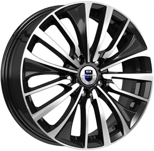 Диски K&K Flanker 6,5x17 5x114,3 ET45 dia 66,1 алмаз черный - 1