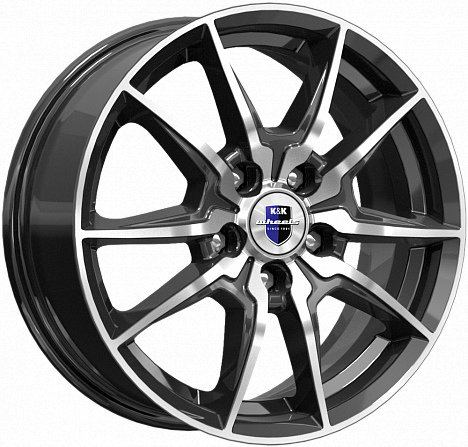 Диски K&K Адамар 6,5x16 5x100 ET40 dia 67,1 алмаз черный Россия - 1