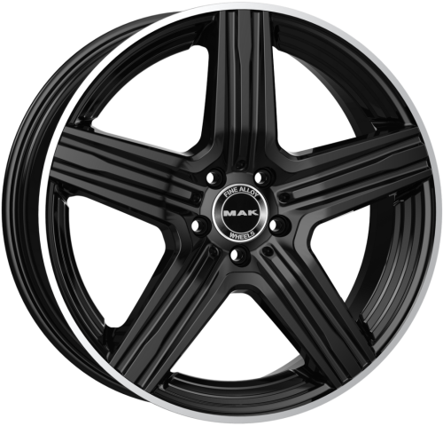 Диски MAK Lewis 8x18 5x112 ET50 dia 66,6 gloss black mirror ring - 1