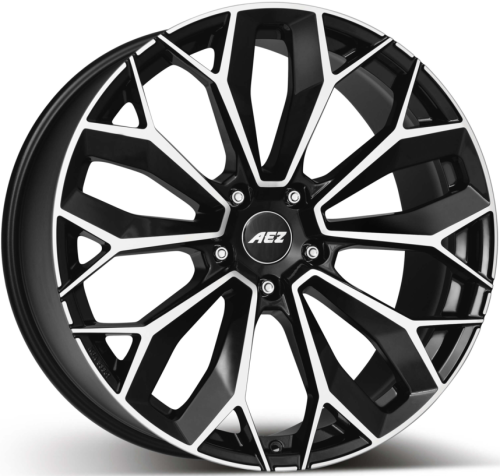 Диски AEZ Leipzig dark 9,5x21 5x112 ET42 dia 70,1 black full polished - 1