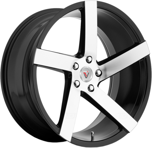 Диски Vissol V-080R 8,5x19 5x100 ET45 dia 57,1 black with machined face - 1