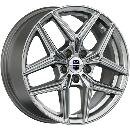 Диски K&K Юнион 7x17 5x108 ET50 dia 63,35 дарк платинум - 1