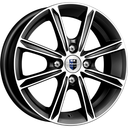 Диски K&K Флэш 5x14 4x100 ET35 dia 67,1 алмаз черный - 1