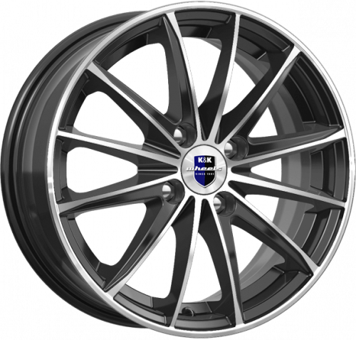 Диски K&K Пойнт Бланк 6x15 4x100 ET46 dia 54,1 алмаз черный Россия - 1