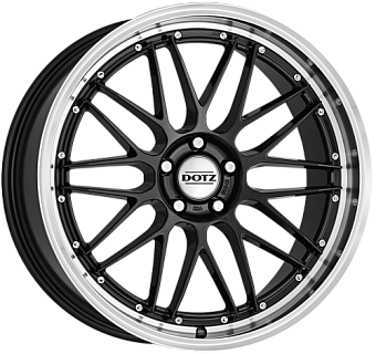 Dotz Revvo dark 8x18 5x108 ET45 dia 70,1 black polished lip