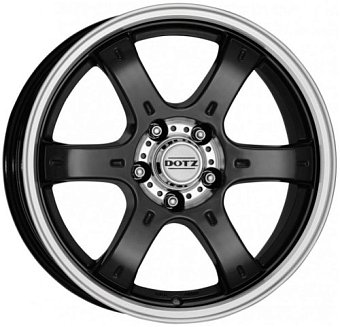 Dotz Crunch 8x16 6x139,7 ET35 dia 67,1 matt black polished lip