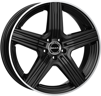 MAK Lewis 9x18 5x112 ET42 dia 66,6 gloss black mirror ring