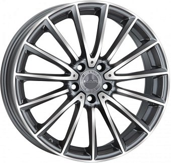 MAK Komet 8x19 5x112 ET43 dia 66,6 gun metallic mirror face MAK Komet 8x19 5x112 ET43 dia 66,6 gun metallic mirror face