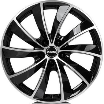 Rial Lugano 7,5x17 5x100 ET36 dia 63,3 diamond black front polished