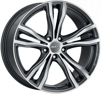 MAK X-Mode 10x20 5x120 ET40 dia 74,1 gun metallic mirror MAK X-Mode 10x20 5x120 ET40 dia 74,1 gun metallic mirror