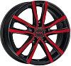 MAK Milano 7x17 5x114,3 ET40 dia 76 black and red MAK Milano 7x17 5x114,3 ET40 dia 76 black and red