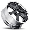 Redbourne Knight 9,5x20 5x120 ET32 dia 72 gloss black chrome lip США