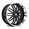 Beyern Mesh 8x17 5x120 ET15 dia 72 gloss black mirror cut lip