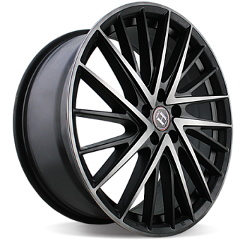 Harp Y-697 8,5x20 5x112 ET35 dia 66,6 satin black w machined face and tinted clear